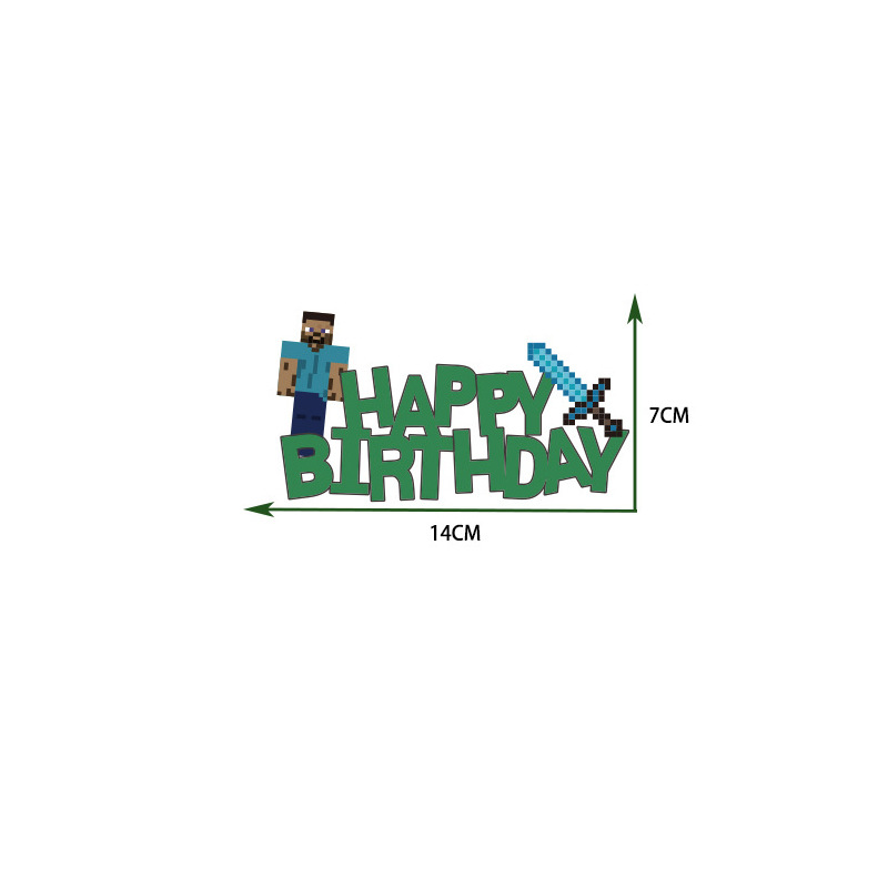    38개 세트 마인크래프트 생일 축하 배너 파티  - Party Games Minecraft 리뷰 및 가격