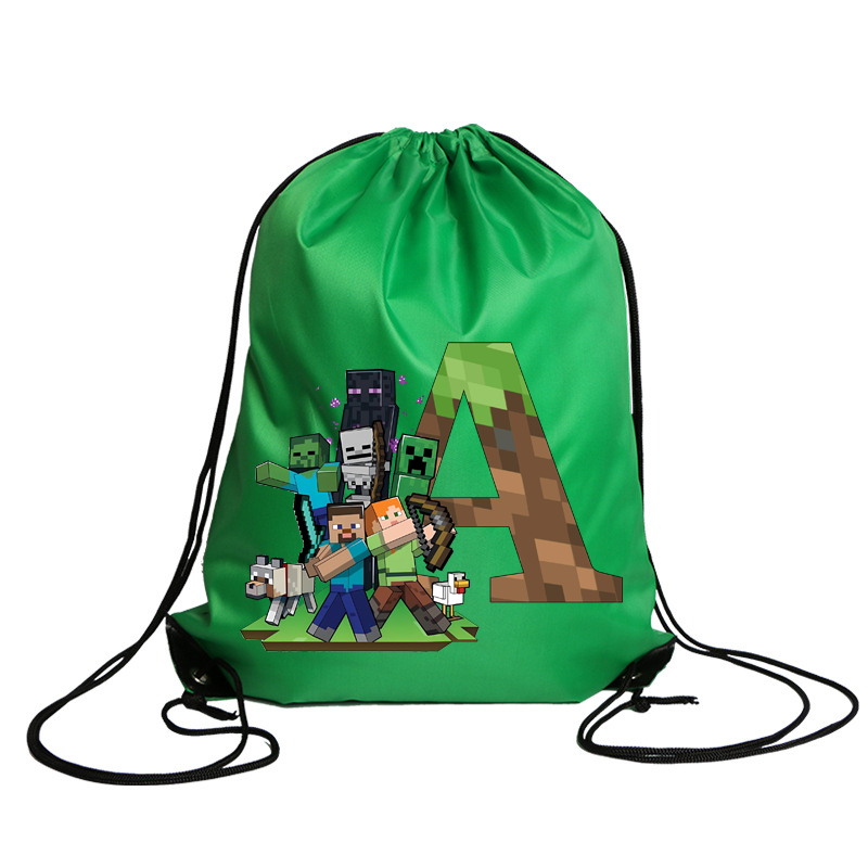 새로운 Minecrafted Drawstring 가방  - Party Games Minecraft 리뷰 및 가격