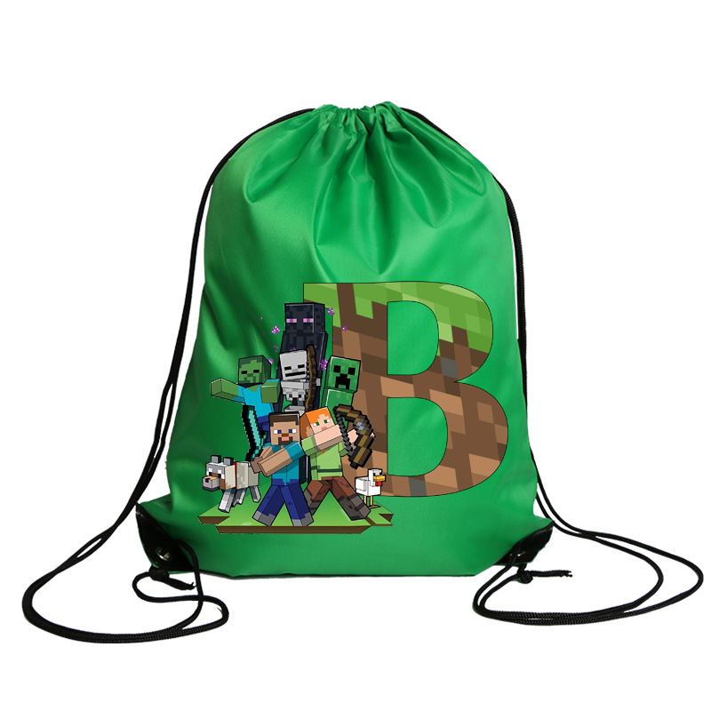 새로운 Minecrafted Drawstring 가방  - Party Games Minecraft 리뷰 및 가격