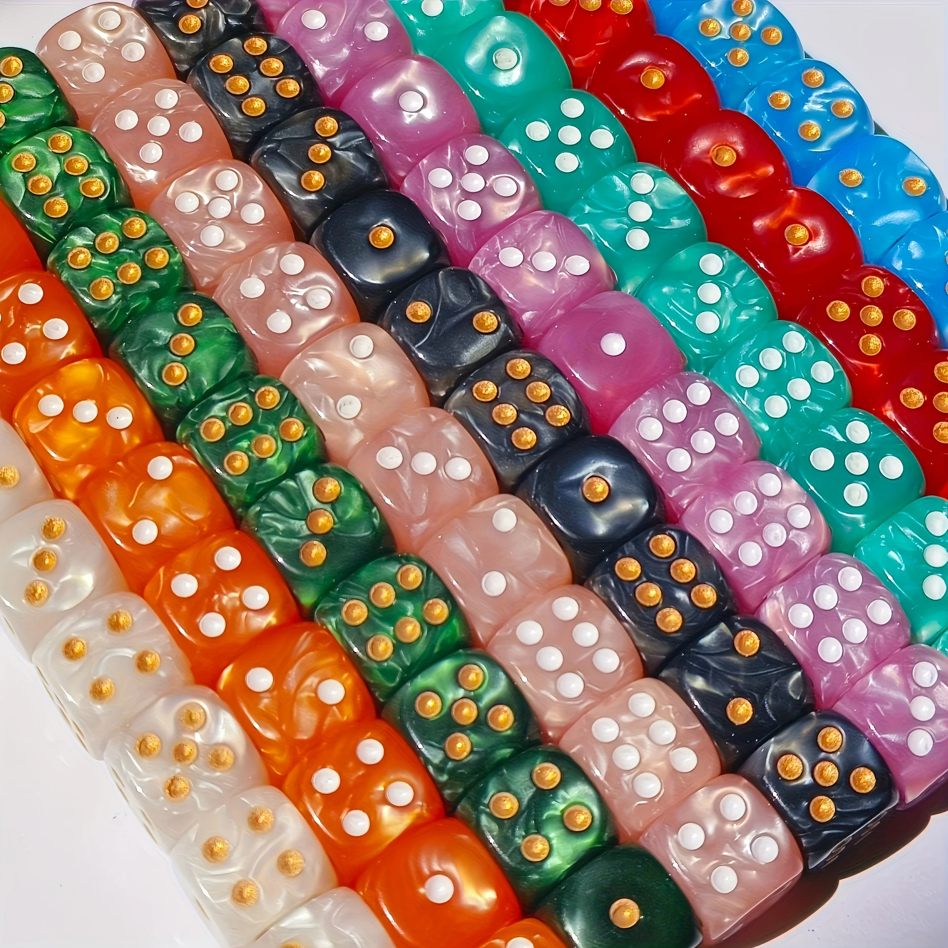 10개입 12mm 진주 무늬 D6 주사위, 둥근 모서리 - Party Games Console 리뷰 및 가격