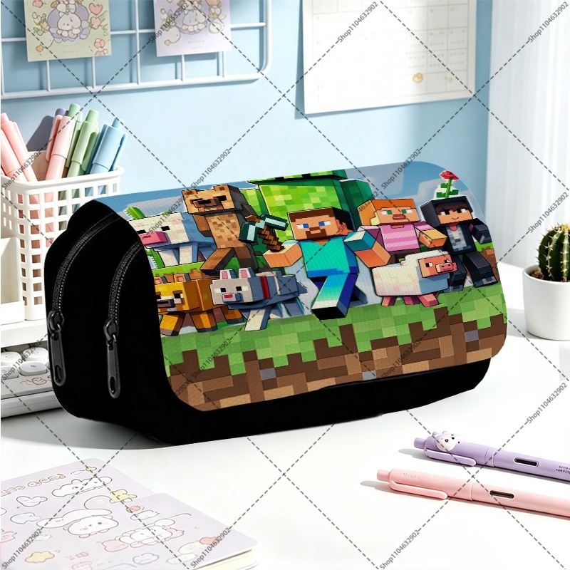 인기 만화 게임 필통 마인크래프트 대용량 귀여운 가방  - Party Games Minecraft 리뷰 및 가격