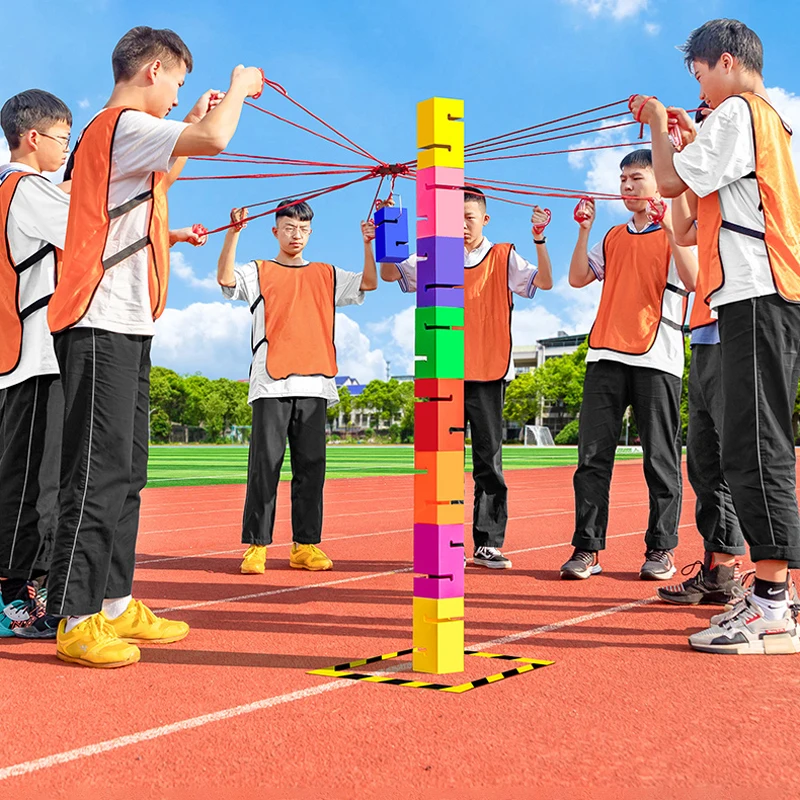 팀워크 게임 타워 빌딩 야외 스포츠 장난감 팀 빌딩 게 - Party Games No Equipment 리뷰 및 가격