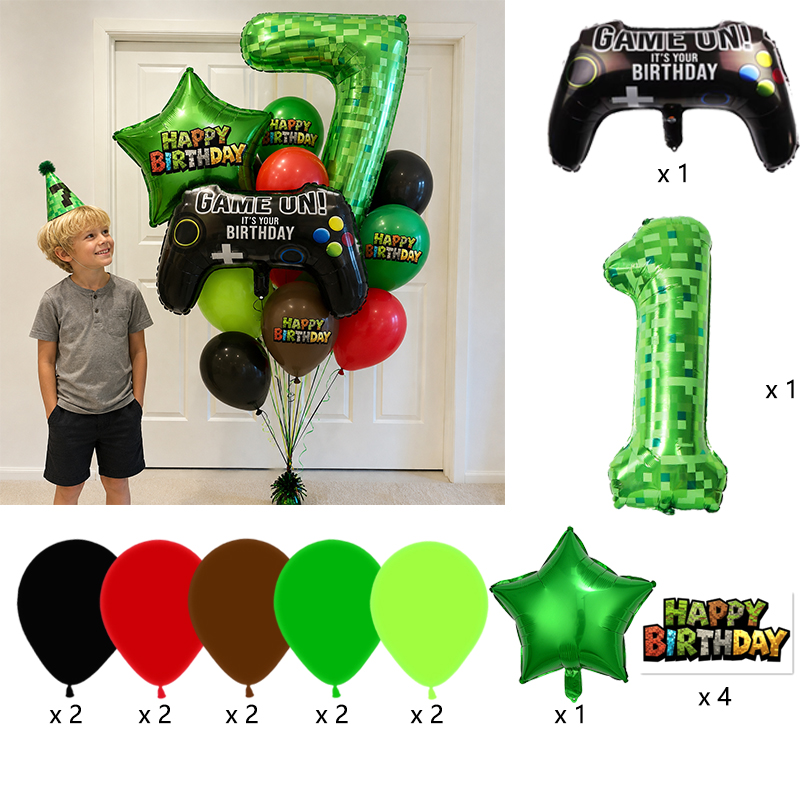 픽셀 마이너 넘버 포일 풍선 그린 40인치 대형 마일라 - Party Games Minecraft 리뷰 및 가격